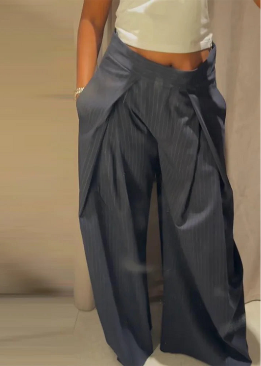 Mae Pinstribe Wide Bukser